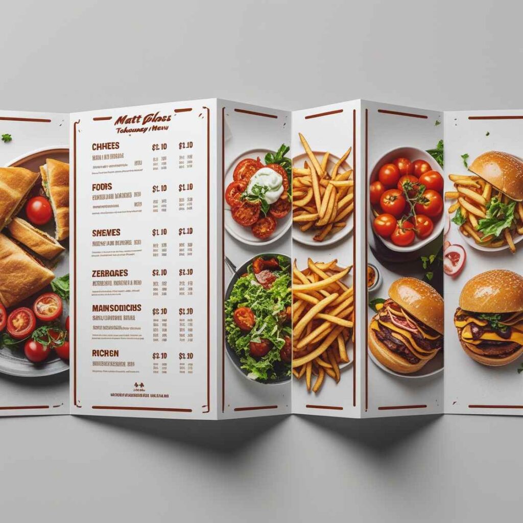 Durable & Professional Matt Gloss Menus for Your Business