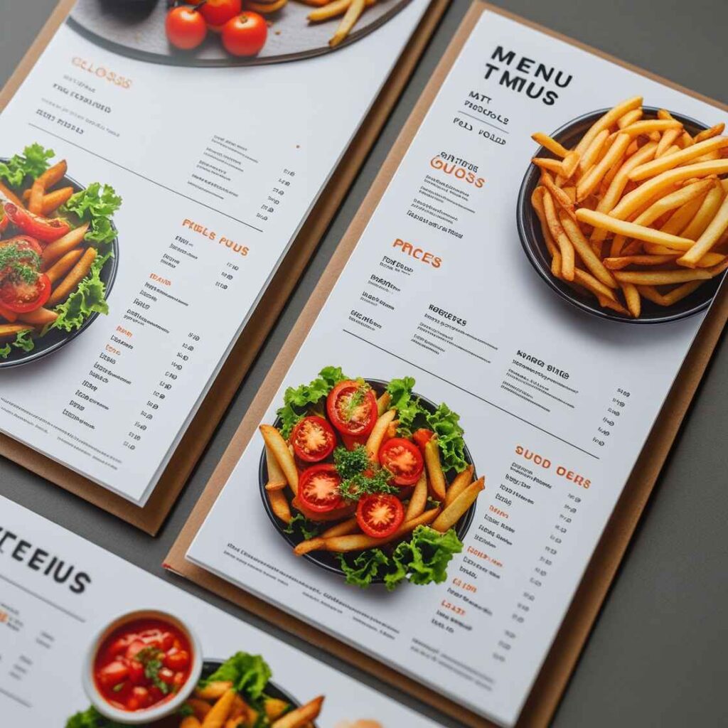 High-Quality Matt Gloss Menus by Cheapest Menu