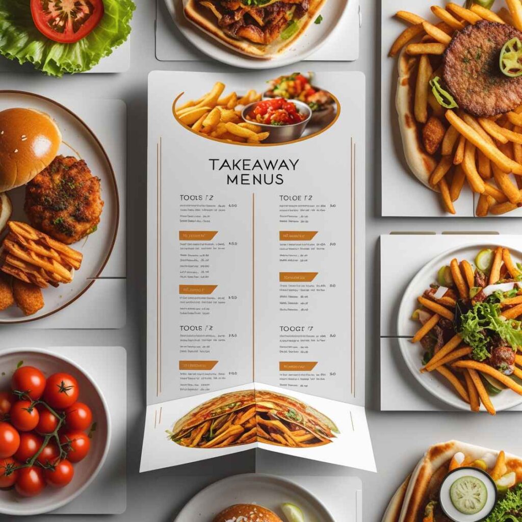 Stylish Matt Gloss Takeaway Menus for a Modern Look